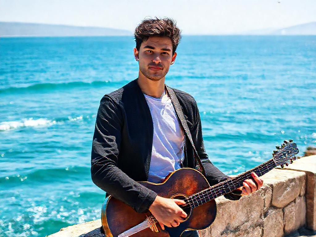 Musicien à Annaba sur le littoral